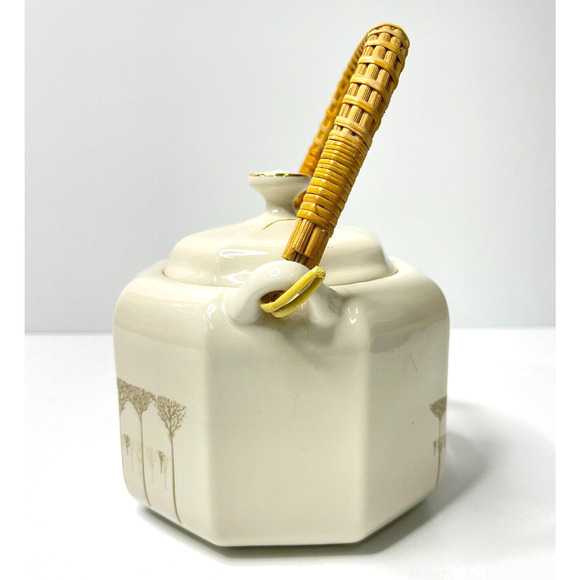 Otagiri Japan Tea Set Golden Mist Teapot With 4 Cups and Lid Holds 24oz Beige - Picture 3 of 16